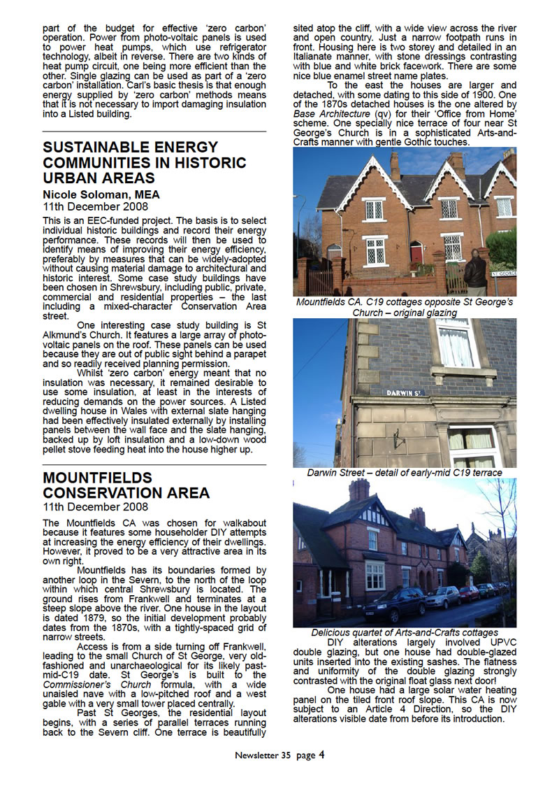 IHBC West Midlands Branch Newsletter No. 35 March 2009 - page four - This is a graphical representation, for PDF download visit http://www.ihbc.org.uk/branches_west_mids.htm