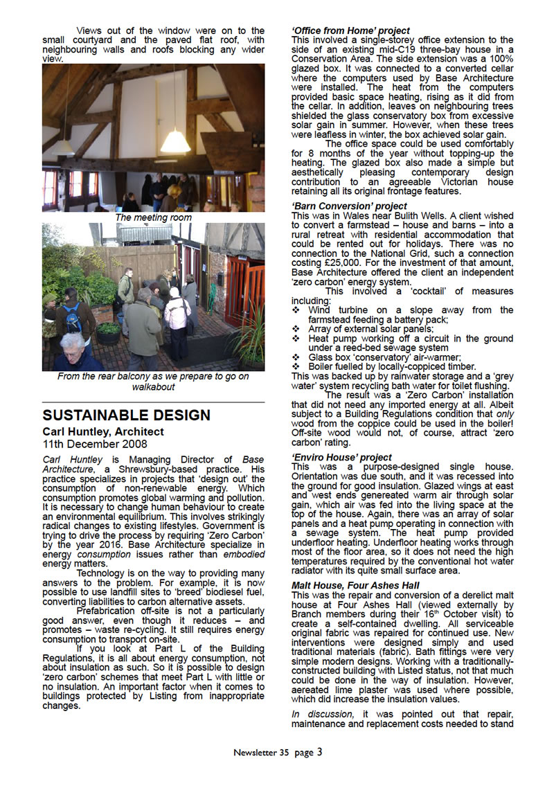 IHBC West Midlands Branch Newsletter No. 35 March 2009 - page three - This is a graphical representation, for PDF download visit http://www.ihbc.org.uk/branches_west_mids.htm