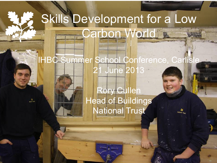 Skills Development for a Low Carbon World